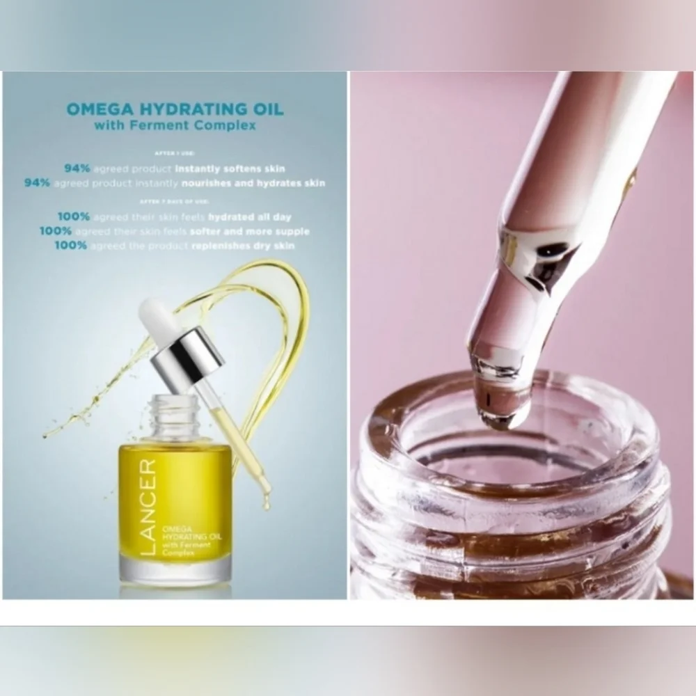 NEW! Lancer,  Omega Hydrating Oil, 4.5ml/0.15oz, BUNDLE of 6!